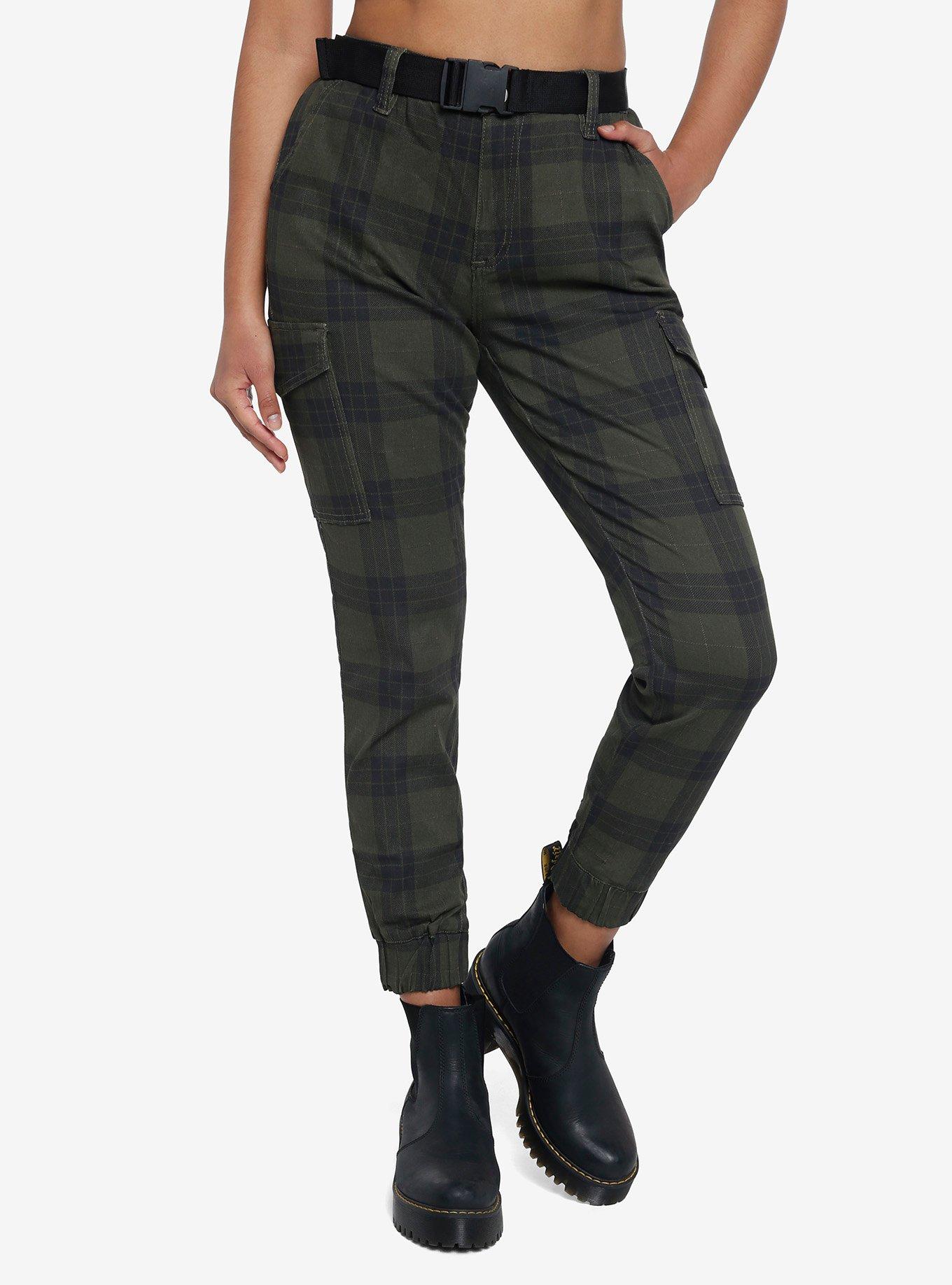 POLO Ralph Lauren Green Blue tartan jogger Bottoms Trouser girls