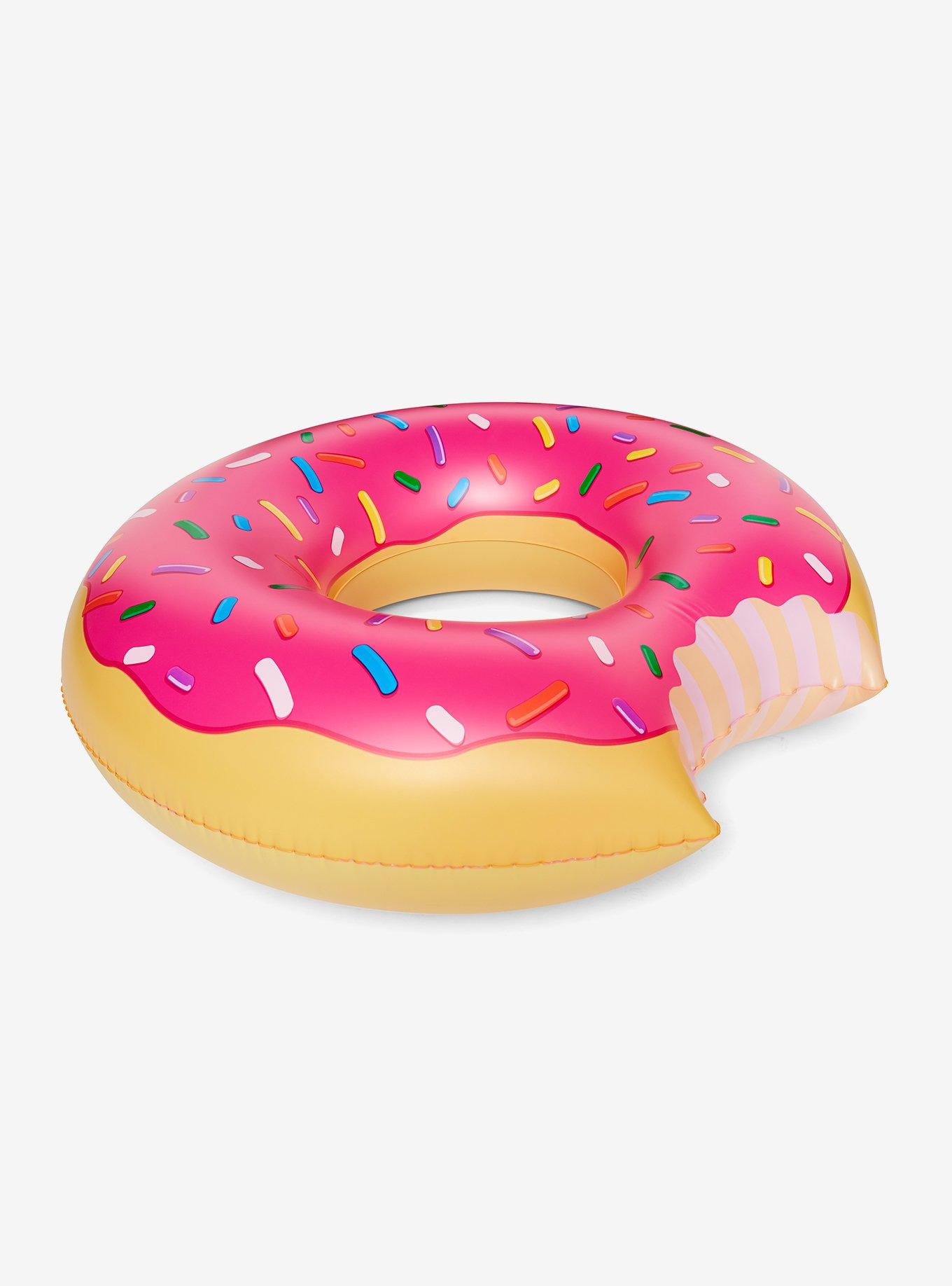 Giant Pink Frosted Donut Pool Float, , hi-res