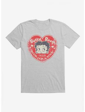 Betty Boop Fan Club Heart T-Shirt, HEATHER GREY, hi-res