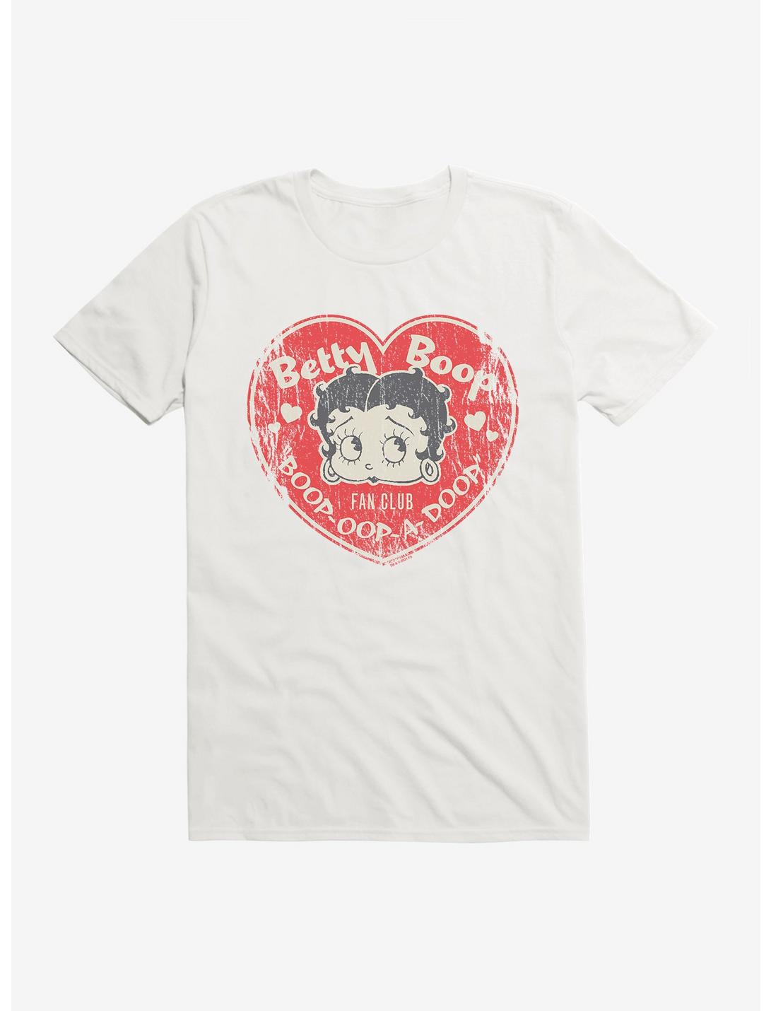 Betty Boop Fan Club Heart T-Shirt, WHITE, hi-res