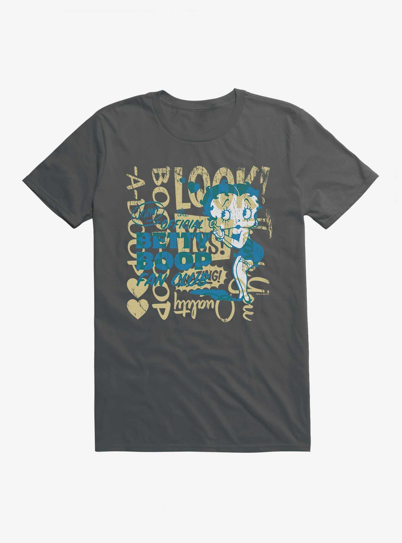 Betty Boop Official Fan Club T-Shirt, CHARCOAL, hi-res