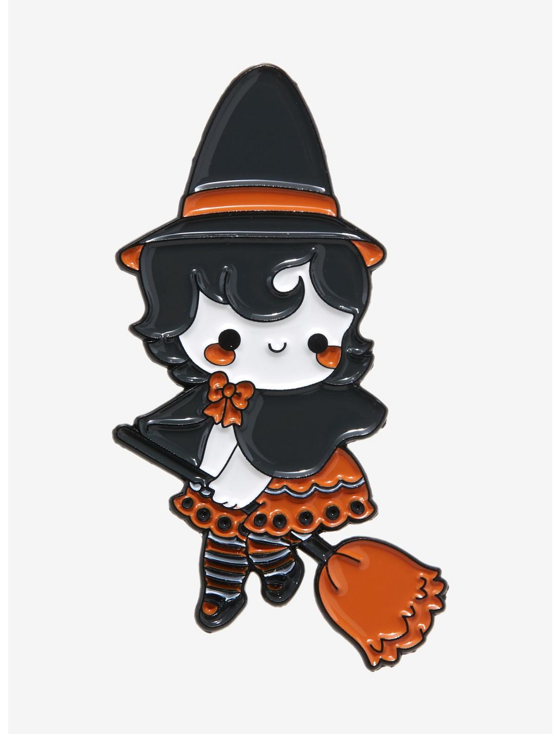 Witch Girl Enamel Pin By Bright Bat Designs, , hi-res