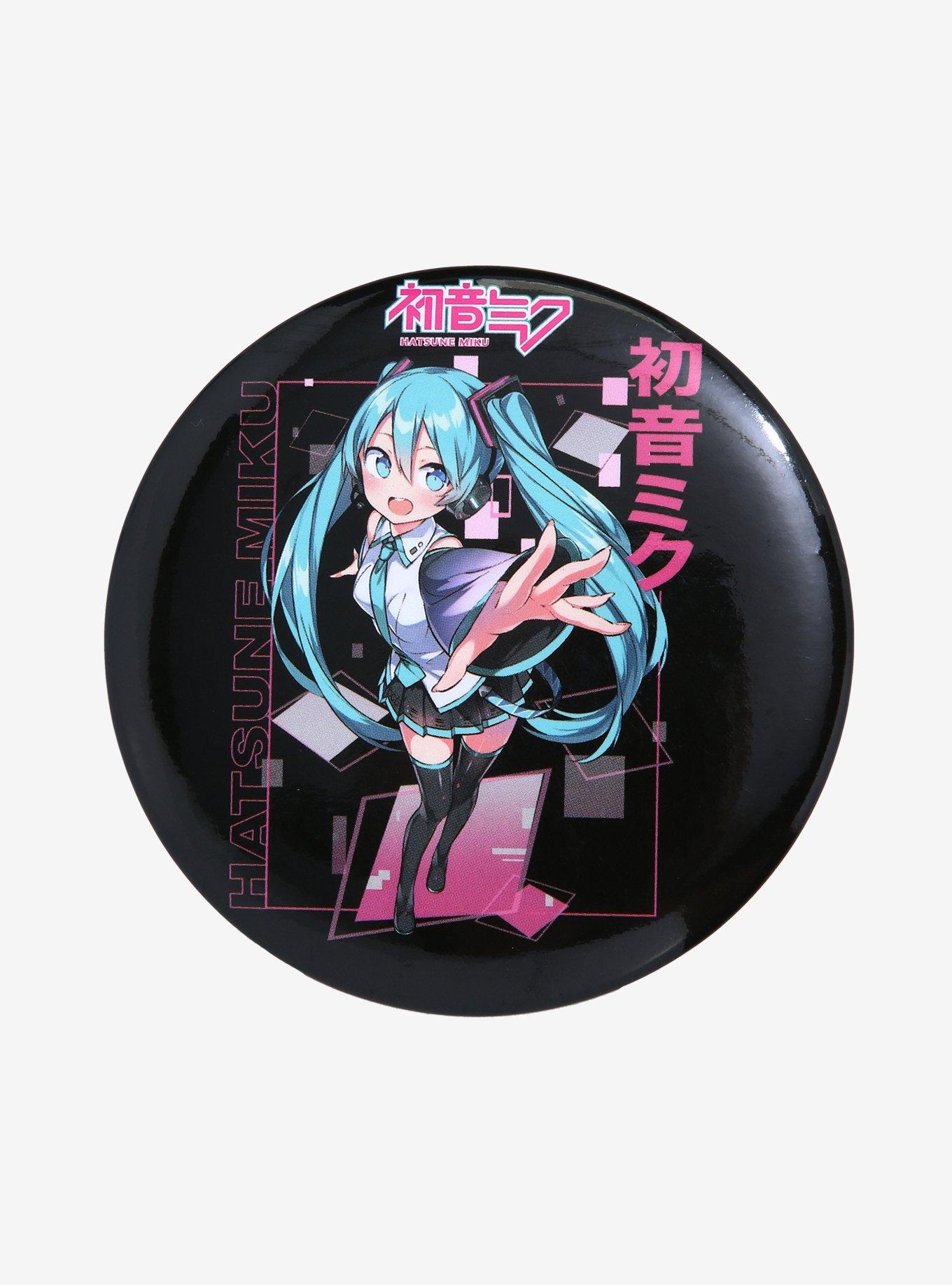 Hatsune Miku Geometric Pattern 3 Inch Button, , hi-res