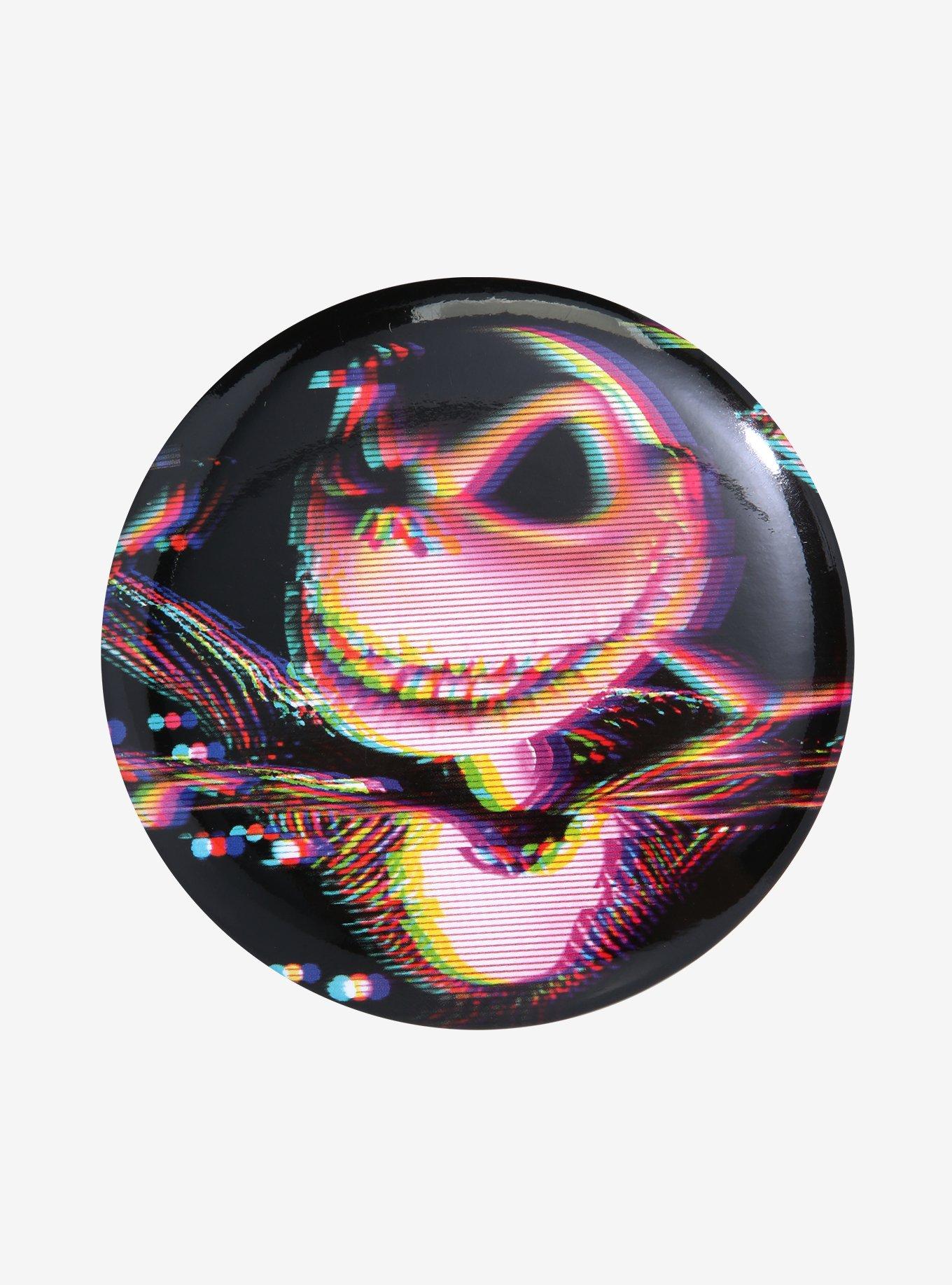 The Nightmare Before Christmas Jack Glitch 3 Inch Button, , hi-res