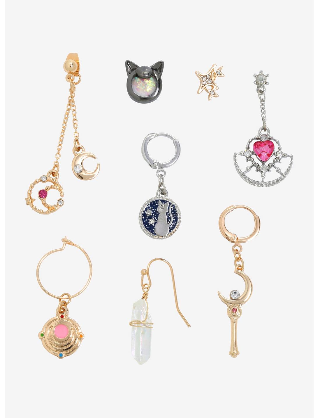 Sailor Moon Celestial Mix and Match Earring Set - BoxLunch Exclusive, , hi-res