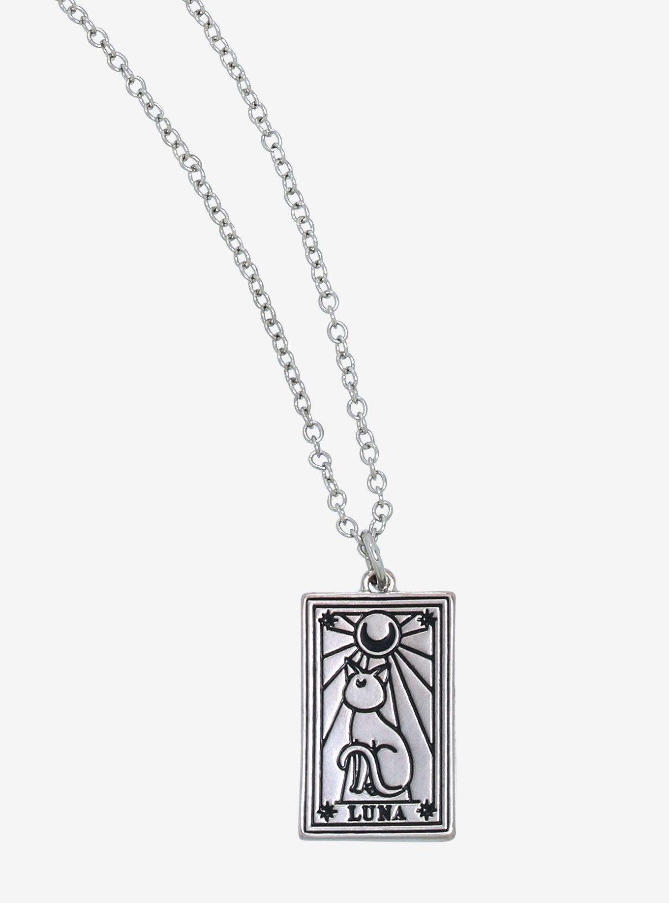 Sailor Moon Luna Tarot Card Necklace - BoxLunch Exclusive, , hi-res