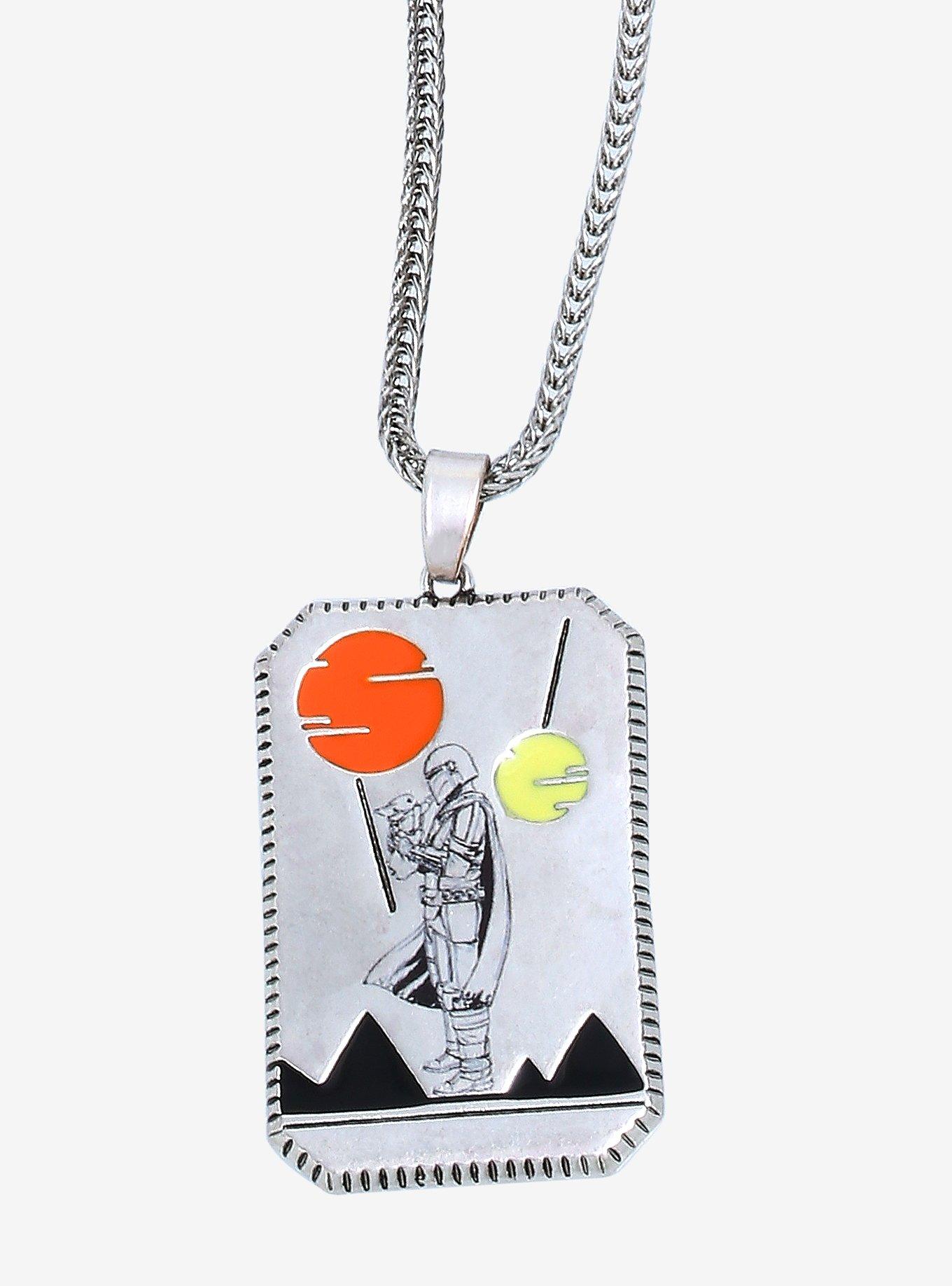Star Wars The Mandalorian The Child & Mando Pendant Necklace - BoxLunch Exclusive, , hi-res