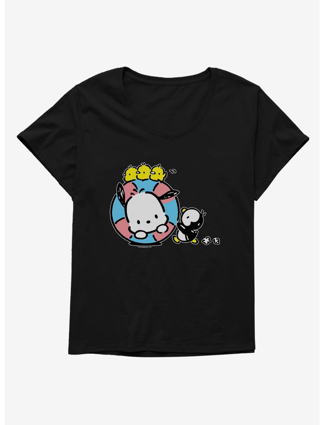 Pochacco Swimming With Friends Womens T-Shirt Plus Size, , hi-res