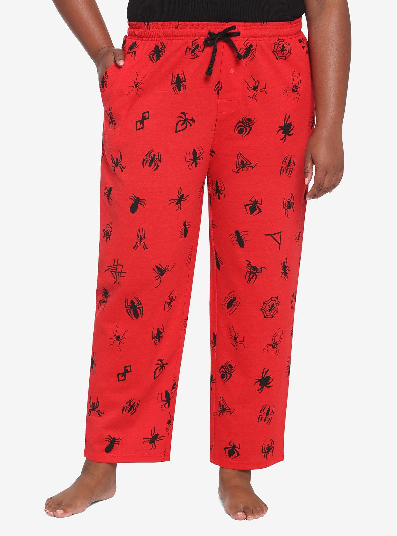 Marvel Spider-Man Logos Pajama Pants Plus Size