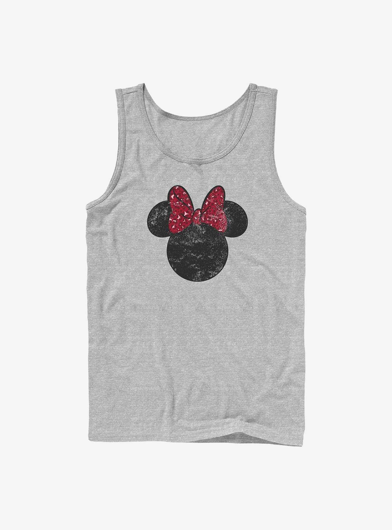 Disney Minnie Mouse Minnie Leopard Bow Tank Top, ATH HTR, hi-res