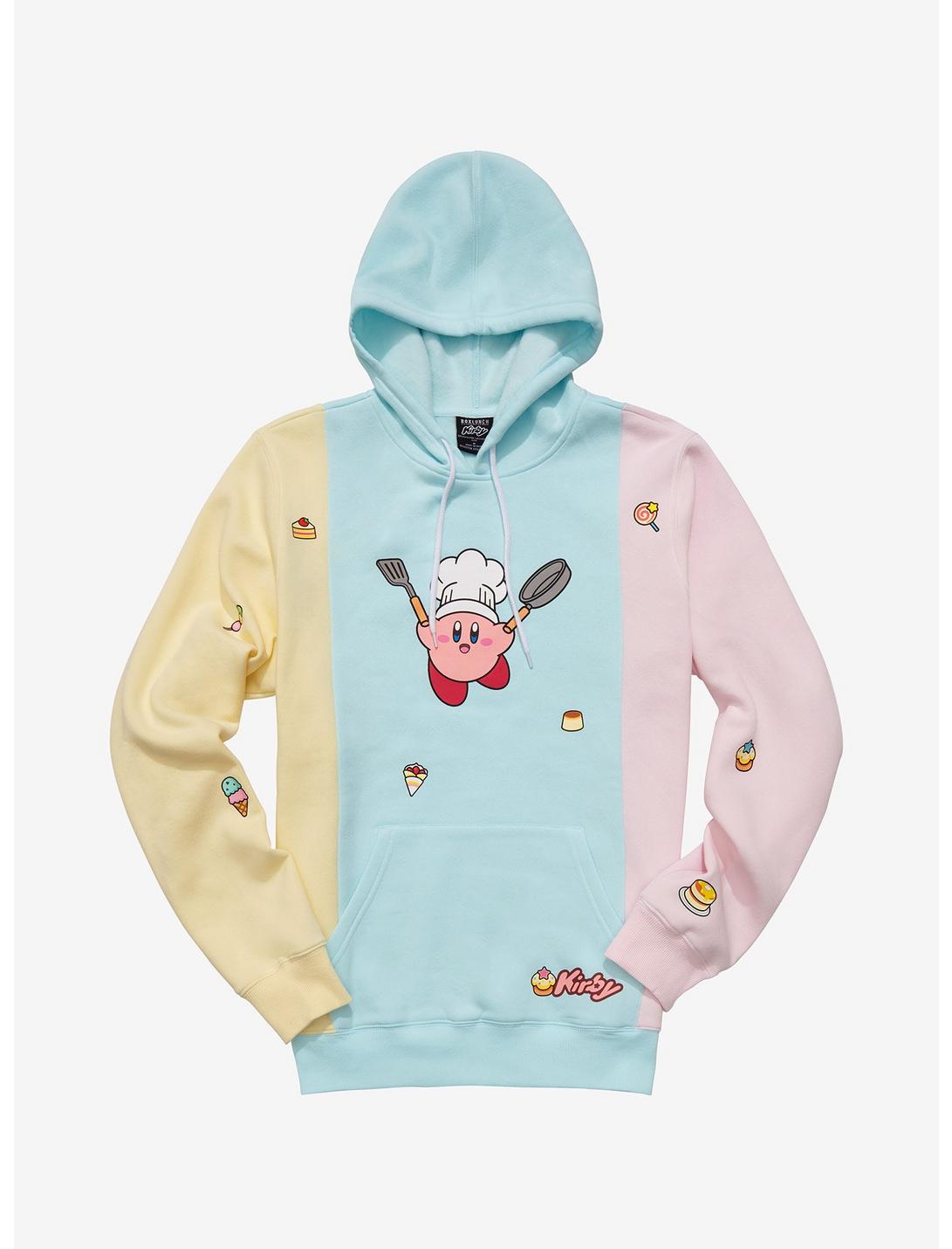 Nintendo Kirby Chef Kirby Color Blocked Hoodie - BoxLunch Exclusive, MULTI, hi-res