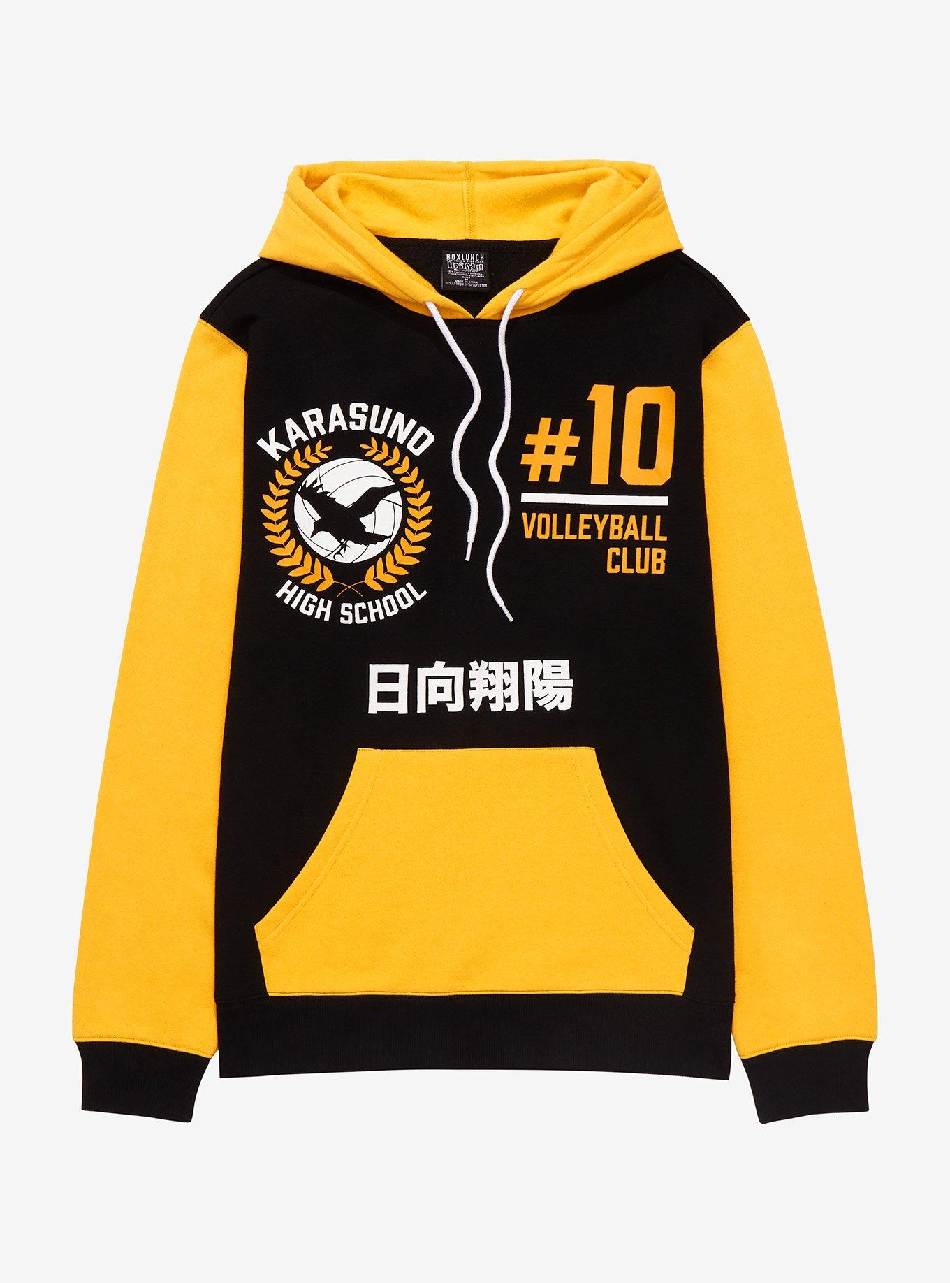 Haikyu!! Karasuno High School Volleyball Club Color Block Hoodie, MULTI, hi-res