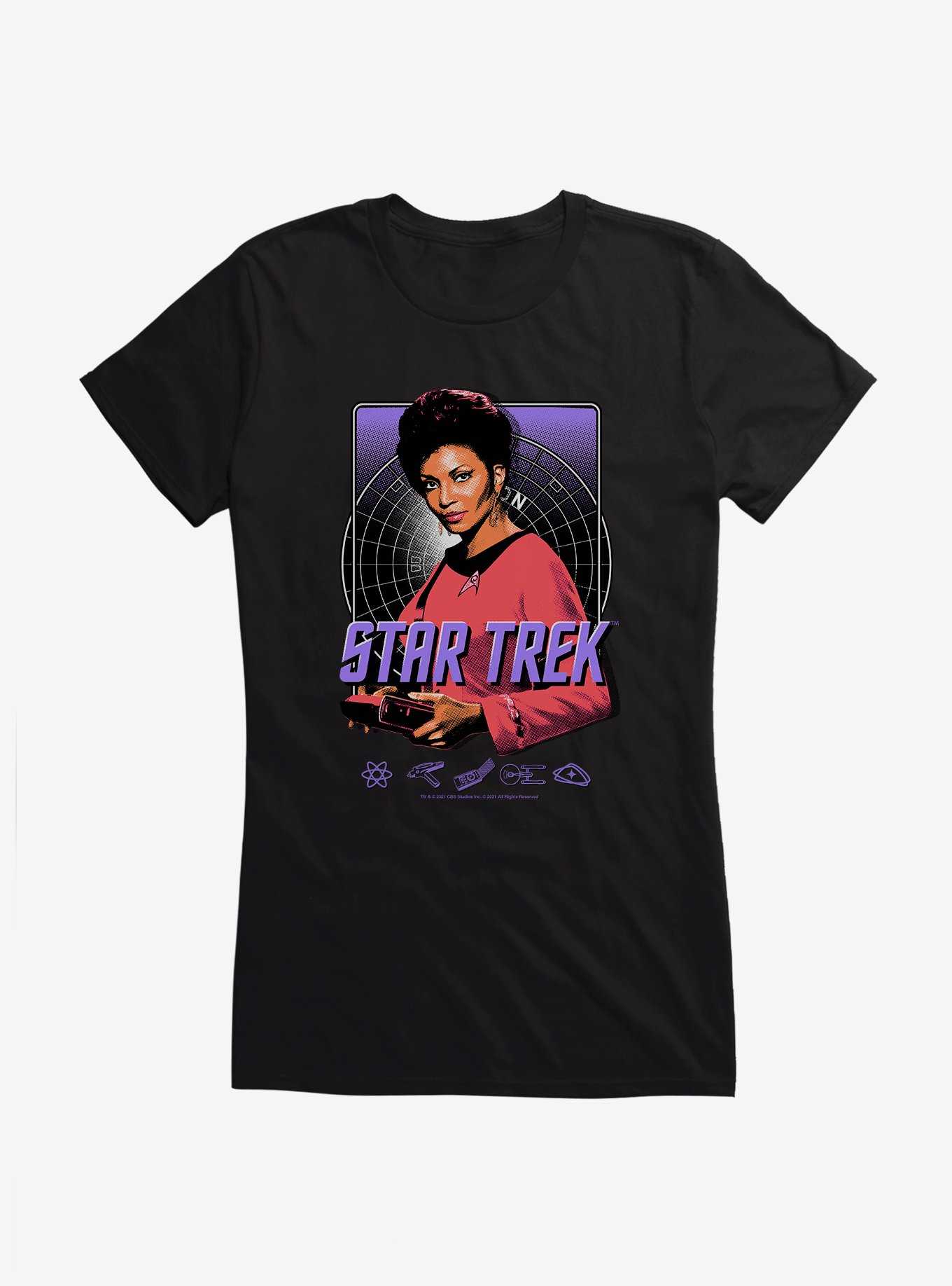 Star Trek Nyota Uhura Portrait Girls T-Shirt, BLACK, hi-res