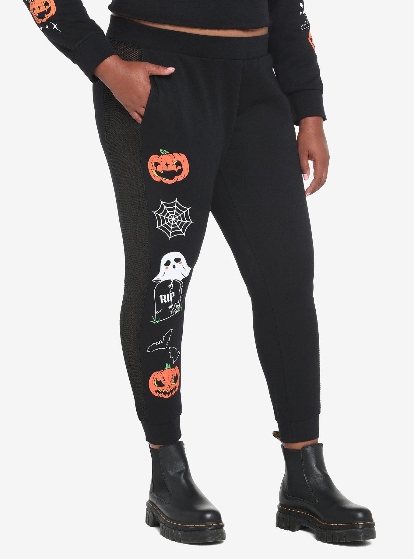 Halloween Icons Mesh Girls Pants Plus Size