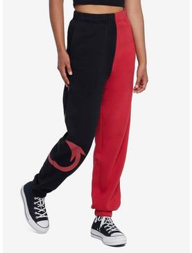 Red & Black Devil Tail Split Girls Sweatpants, , hi-res