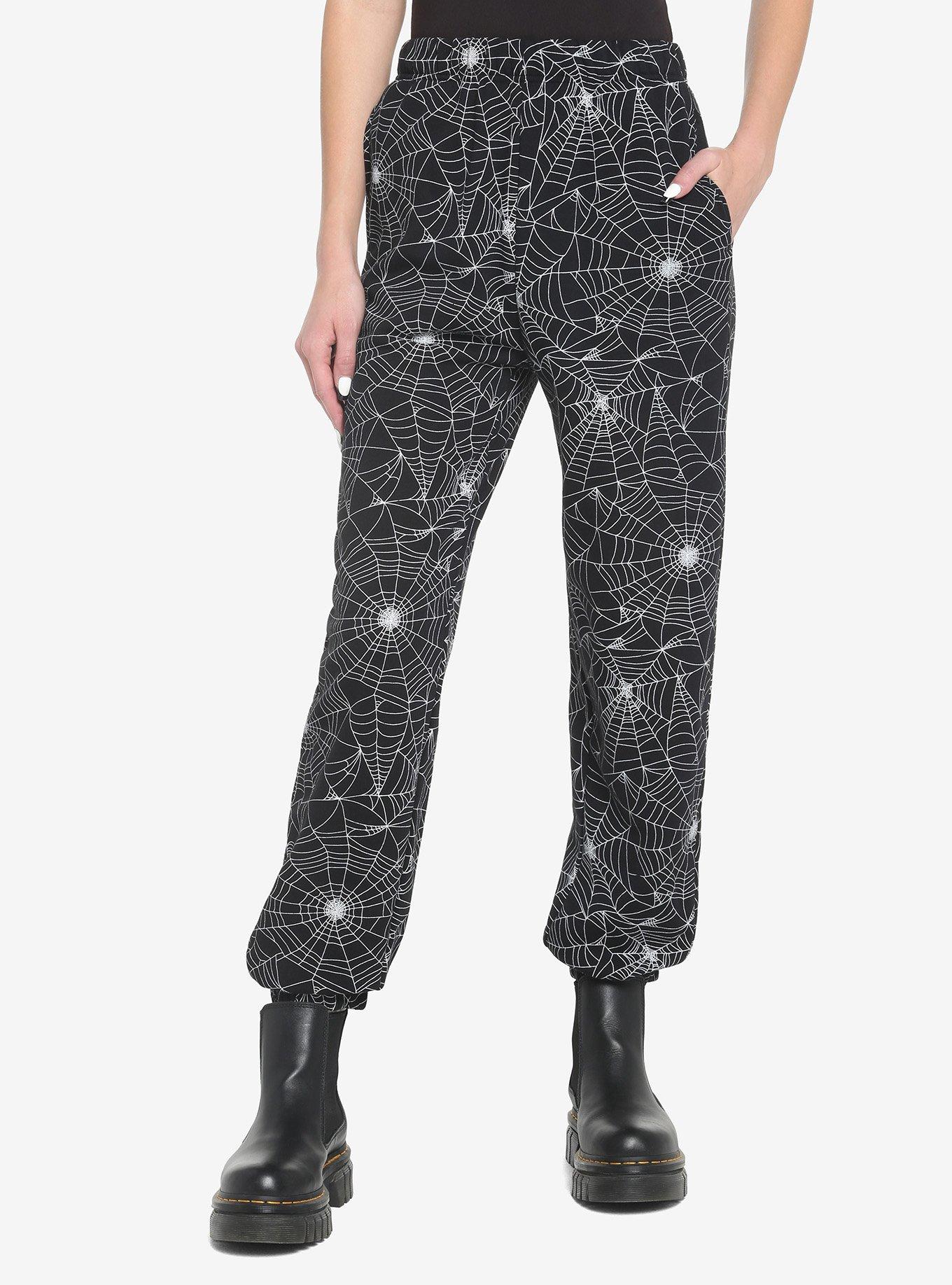 Spiderweb Girls Jogger Pants, BLACK, hi-res