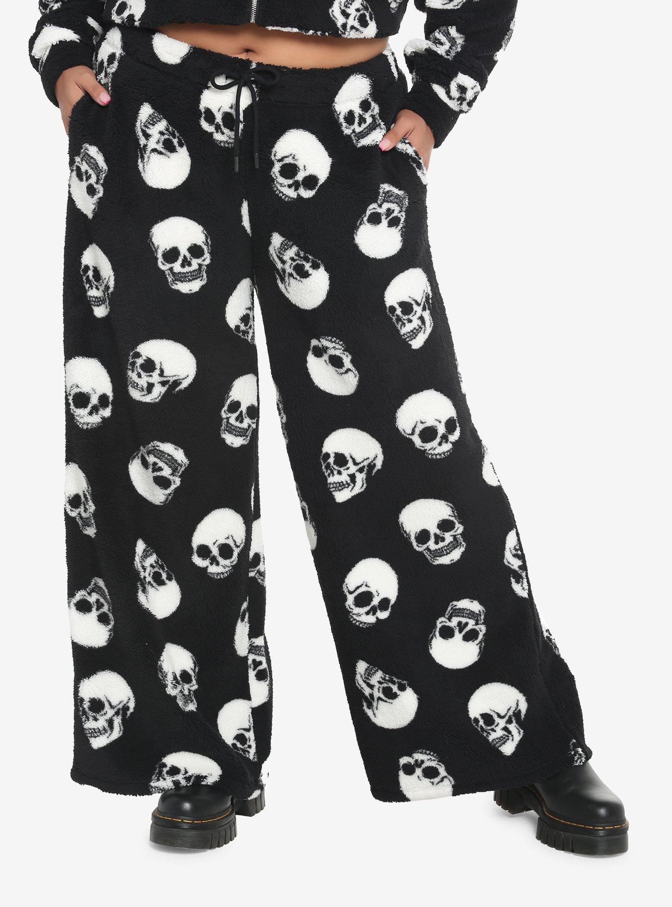 Jumbo Skulls Sherpa Girls Lounge Pants Plus Size