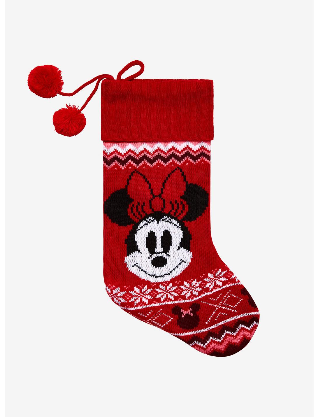 Disney Minnie Mouse Knit Stocking Hot Topic Exclusive, , hi-res