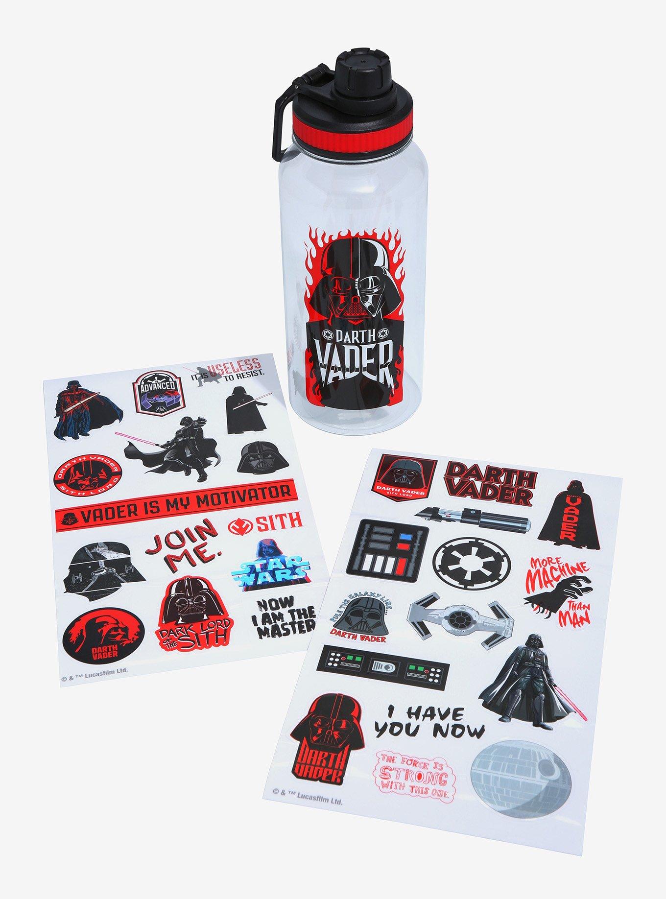 Star Wars Darth Vader Sticker Water Bottle Set, , hi-res