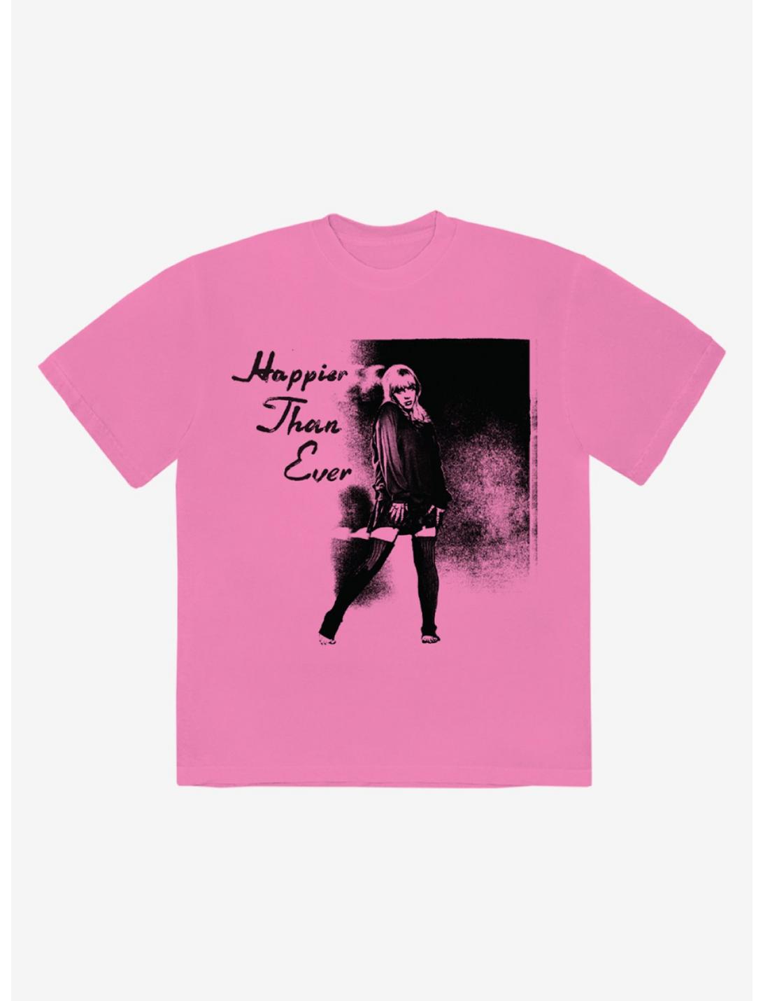 Billie Eilish Happier Than Ever Pink Boyfriend Fit Girls T-Shirt, PINK, hi-res