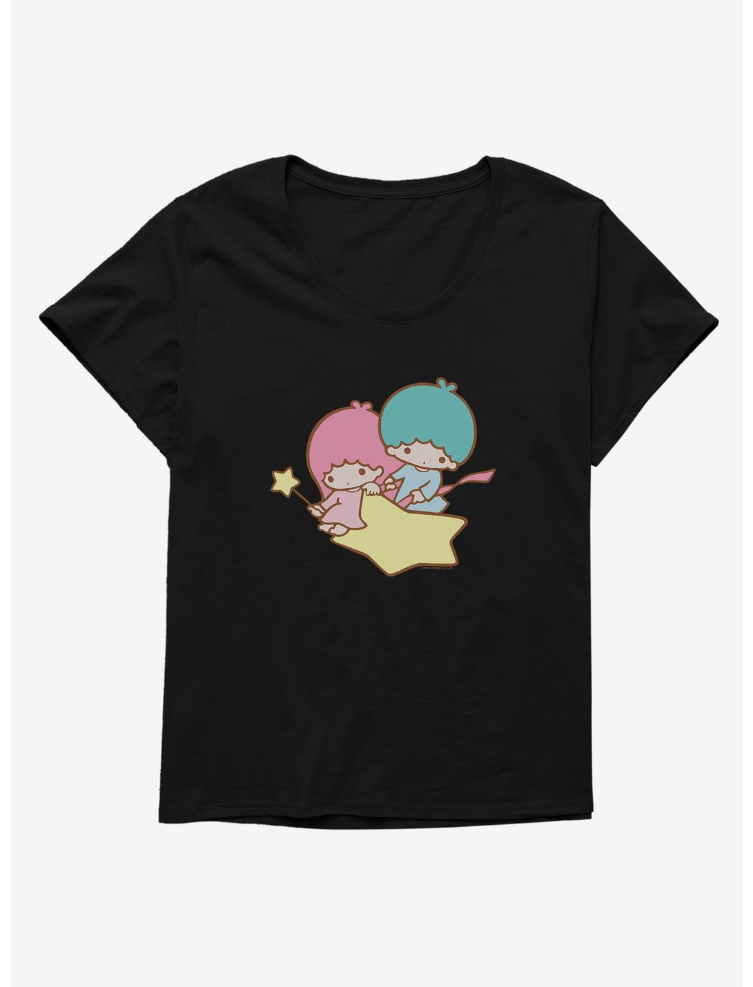 Little Twin Stars Flying Over Womens T-Shirt Plus Size, , hi-res