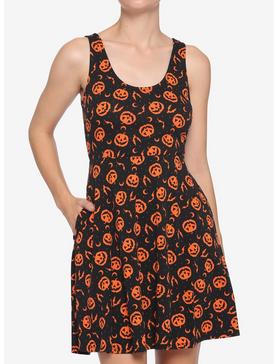 Black & Orange Pumpkin Dress, , hi-res