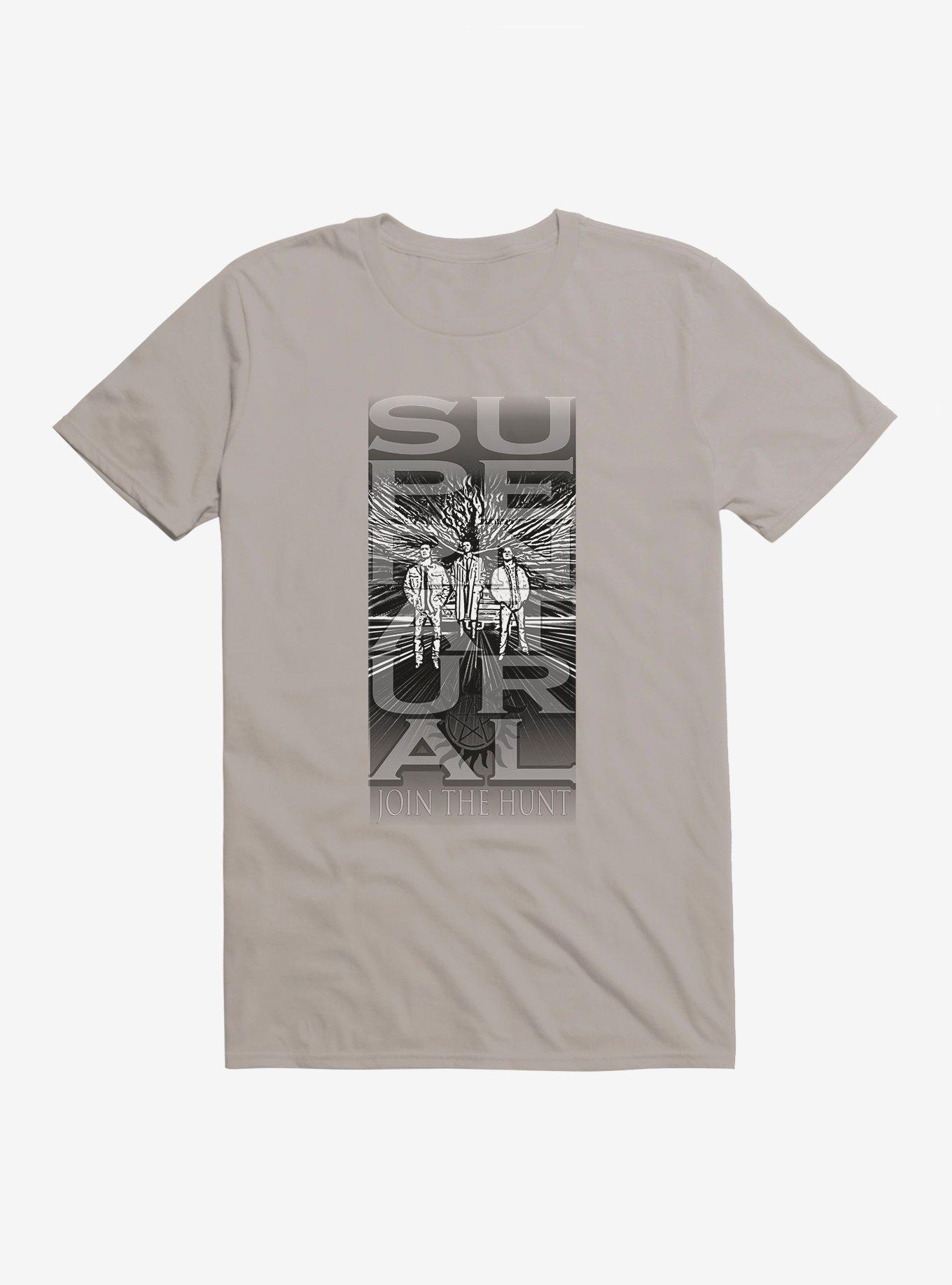 Supernatural Join The Hunt Banner Style T-Shirt, LIGHT GREY, hi-res