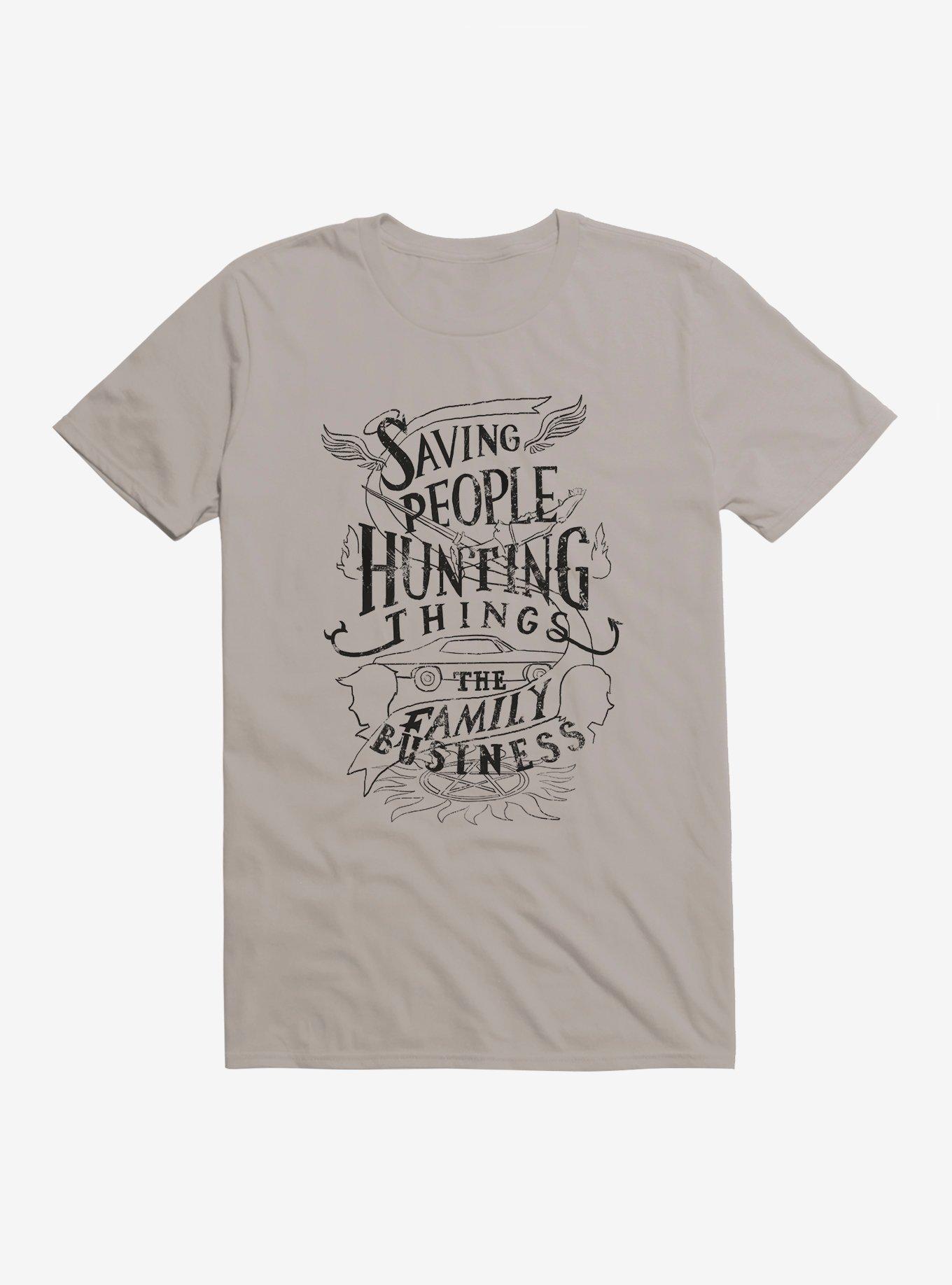 Supernatural The Family Business Motto T-Shirt, LIGHT GREY, hi-res