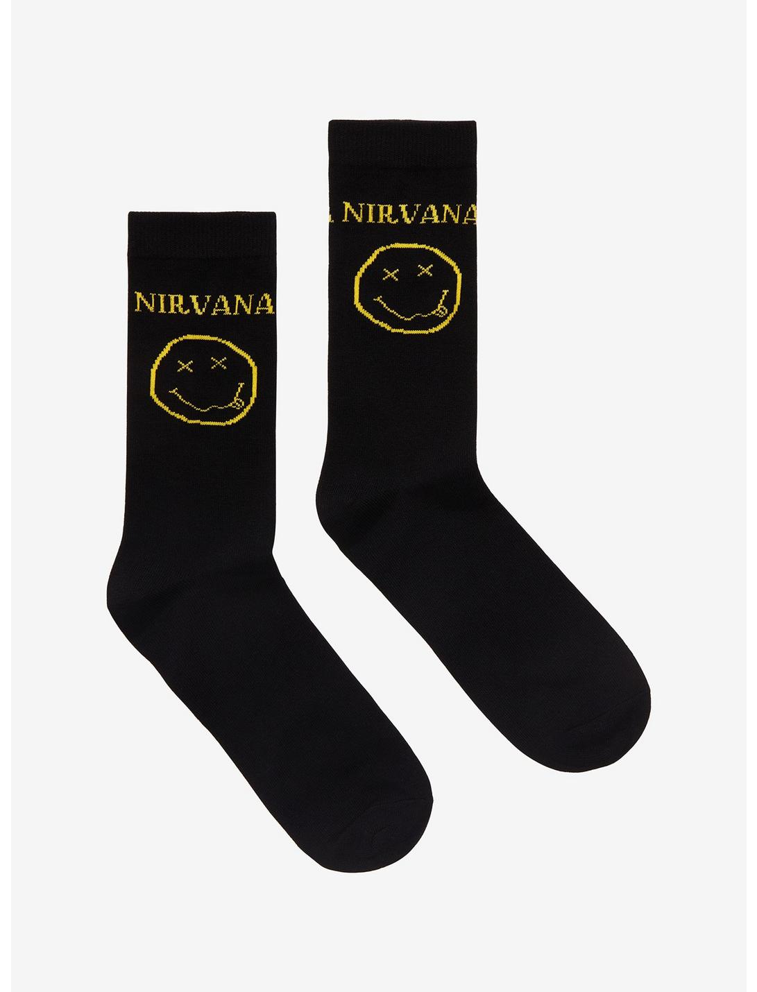 Nirvana Smile Crew Socks, , hi-res