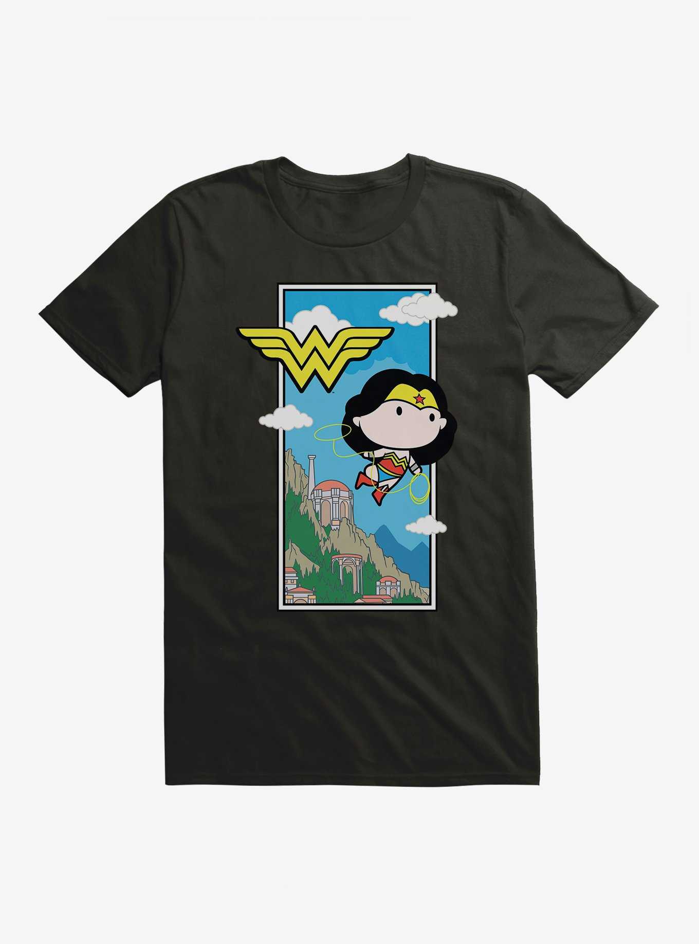 DC Comics Chibi Wonder Woman Flying Lasso T-Shirt, , hi-res