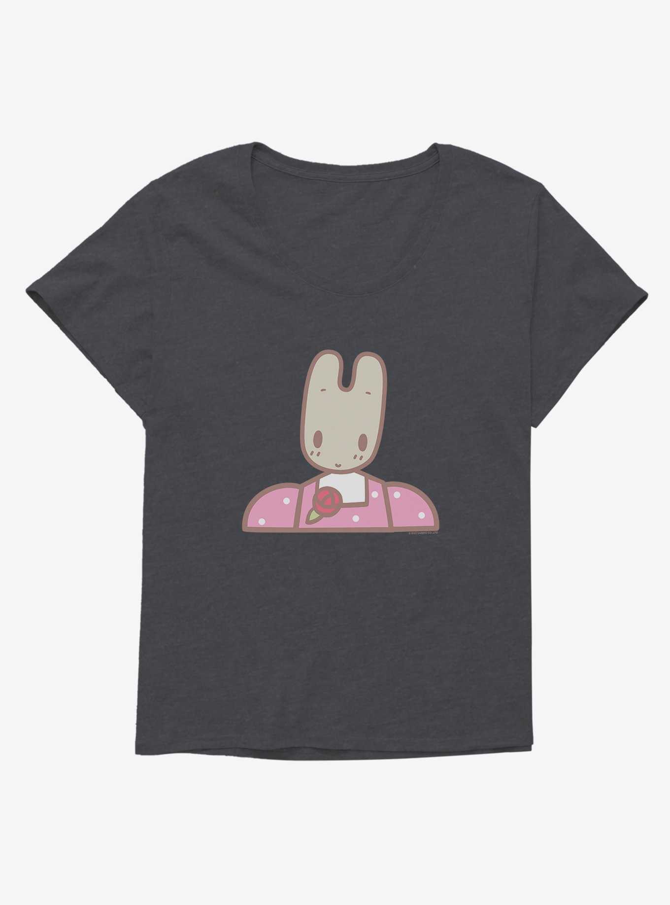 Marron Cream Pink Bunny Girls T-Shirt Plus Size, , hi-res