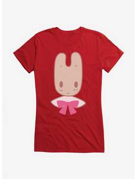 Marron Cream Pink Bow Bunny Girls T-Shirt, , hi-res