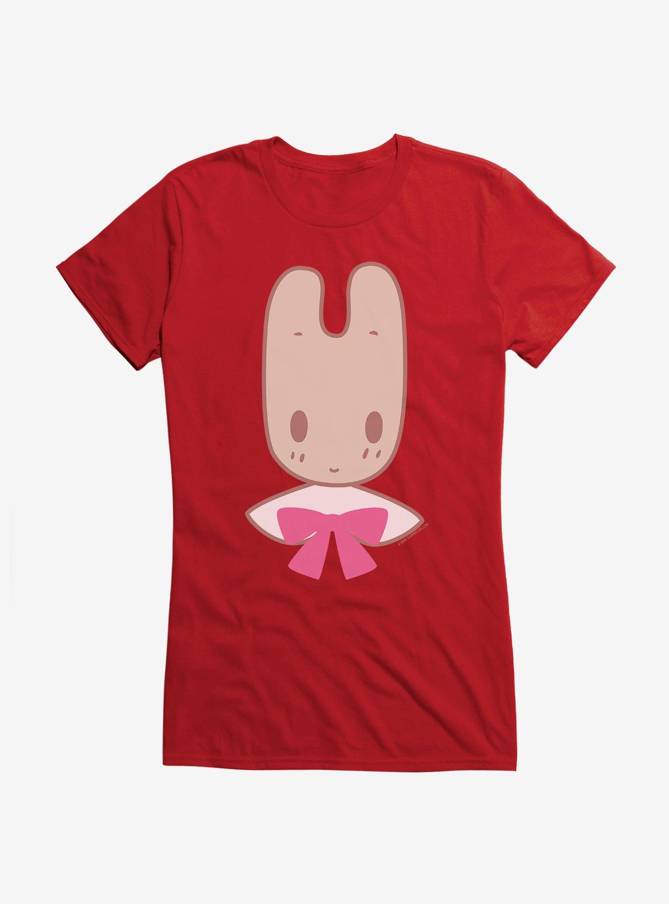 Marron Cream Pink Bow Bunny Girls T-Shirt, , hi-res