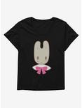 Marron Cream Pink Bow Bunny Womens T-Shirt Plus Size, , hi-res