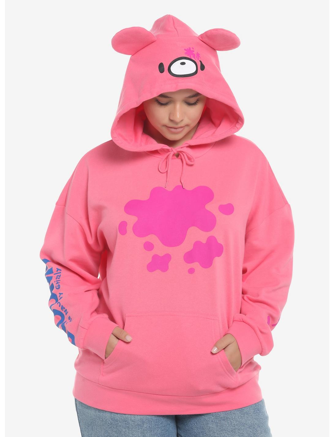 Gloomy Bear The Naughty Grizzly 3D Ears Girls Hoodie Plus Size, MULTI, hi-res