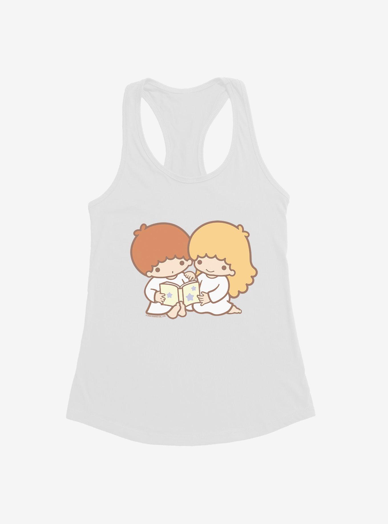 Little Twin Stars Reading Time Girls Tank, WHITE, hi-res
