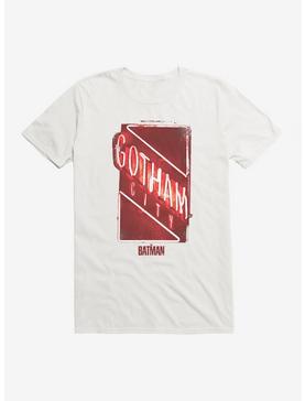 DC Comics The Batman Gotham City Neon Sign T-Shirt, WHITE, hi-res