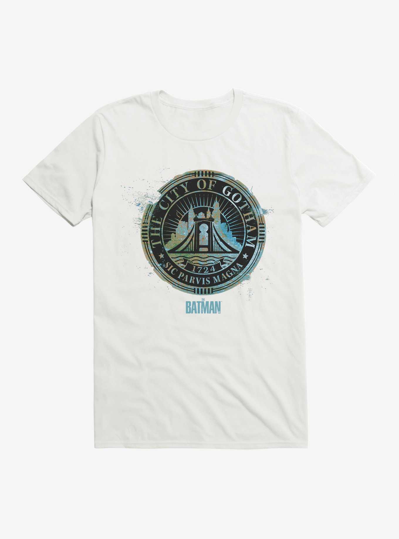 DC Comics The Batman Gotham City Seal T-Shirt, WHITE, hi-res