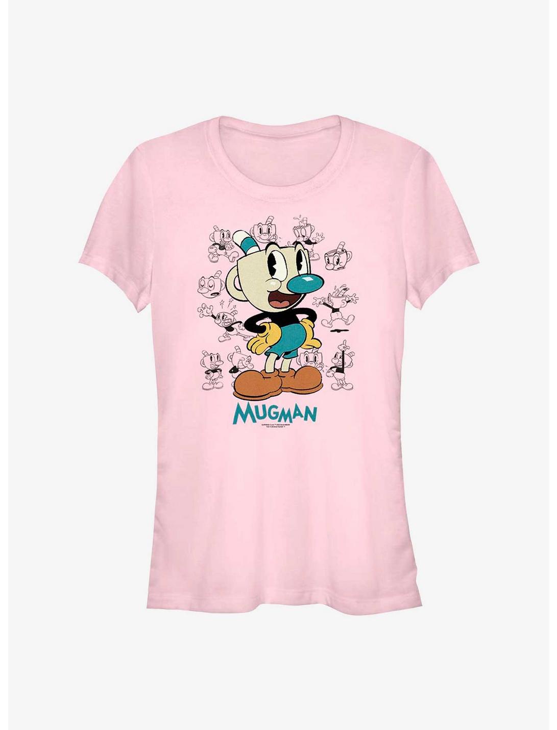 The Cuphead Show! Sketch Days Girl's T-Shirt, LIGHT PINK, hi-res