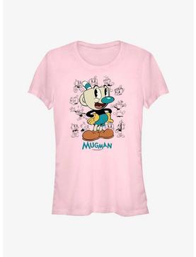 The Cuphead Show! Sketch Days Girl's T-Shirt, LIGHT PINK, hi-res