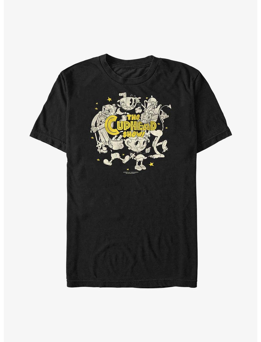 The Cuphead Show! Logo Group T-Shirt, BLACK, hi-res