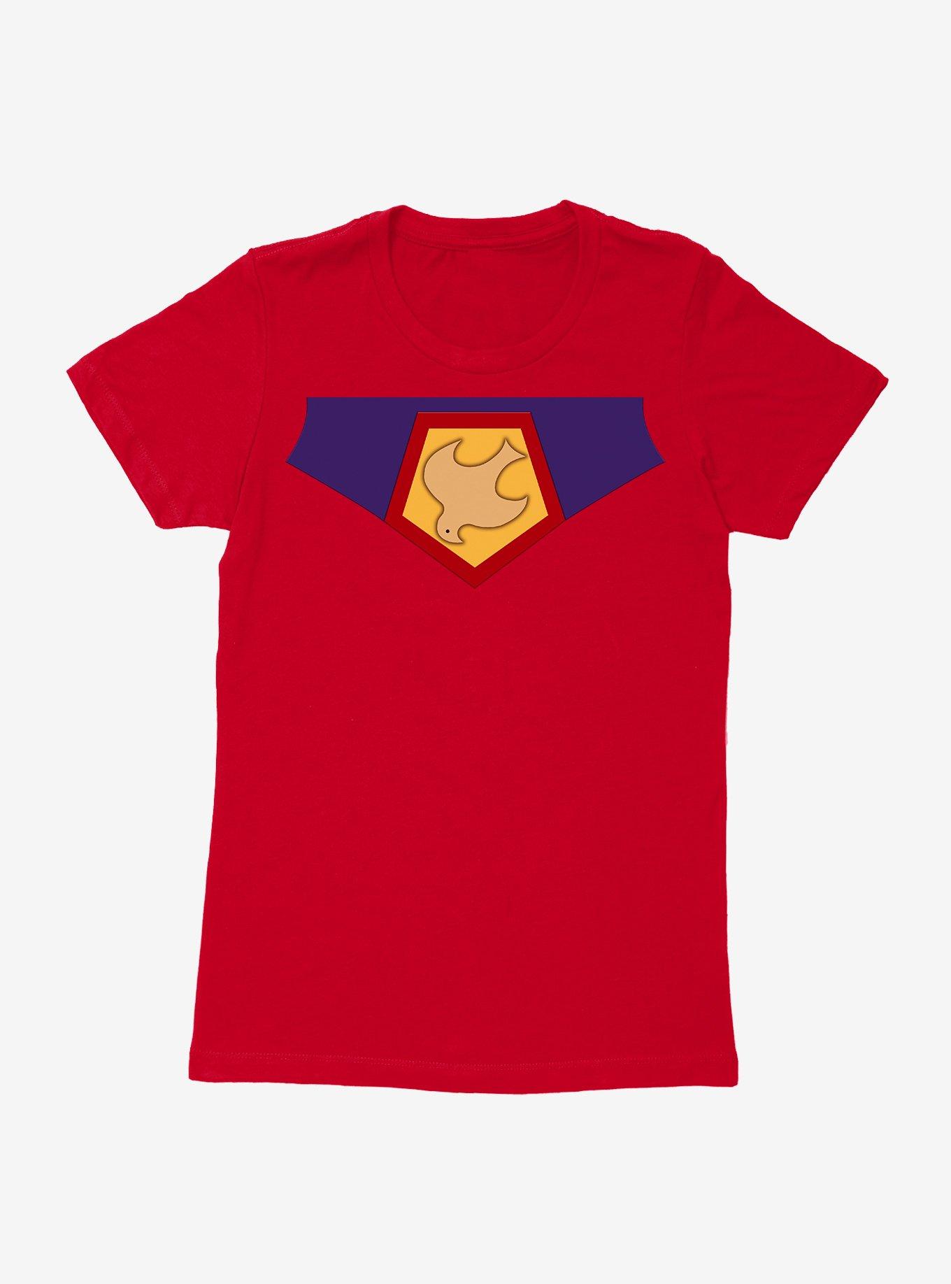 DC Comics Peacemaker Symbol Cosplay Womens T-Shirt, RED, hi-res