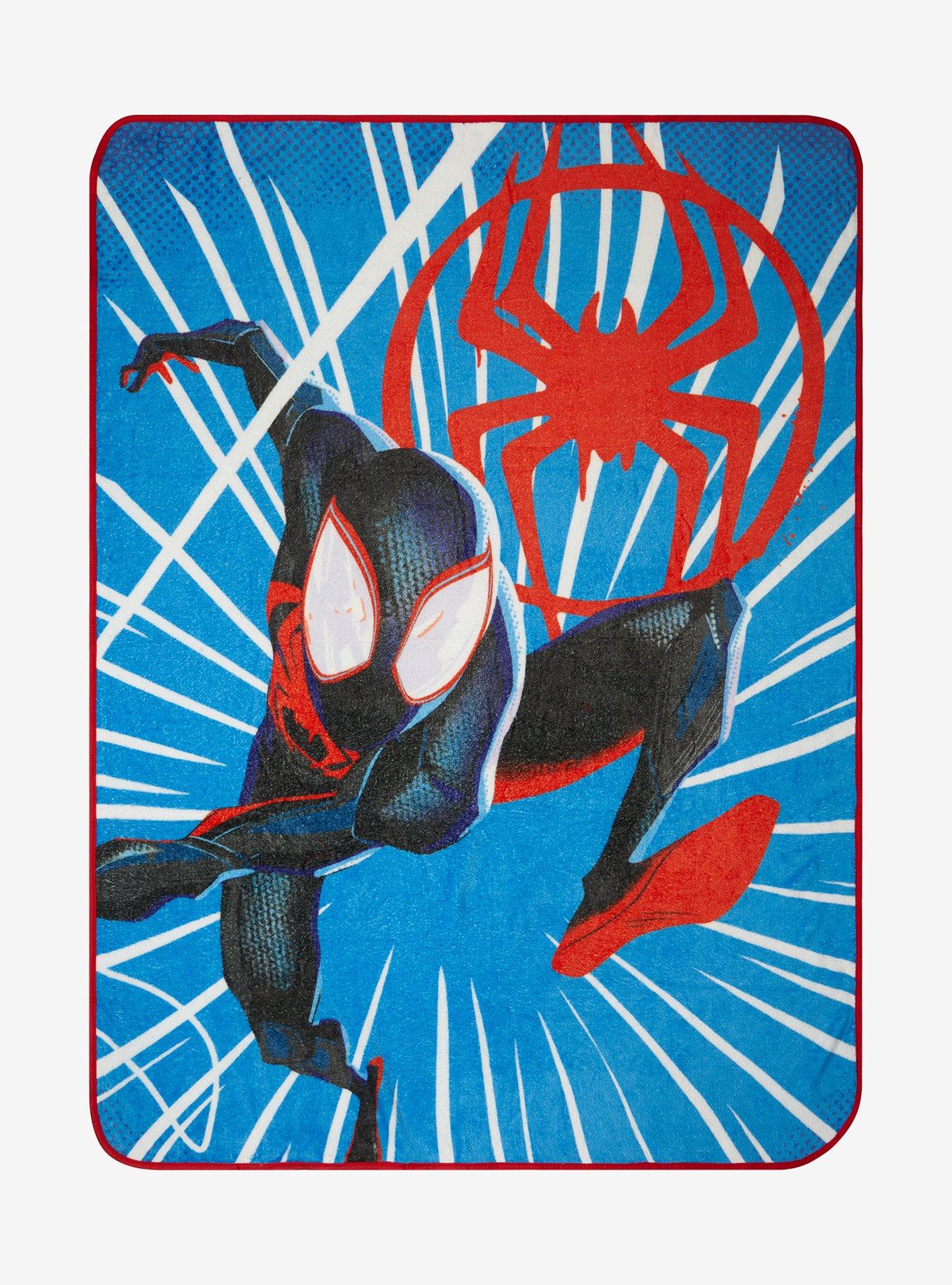 Marvel Spider Man Across The Spider Verse Miles Web Throw Blanket