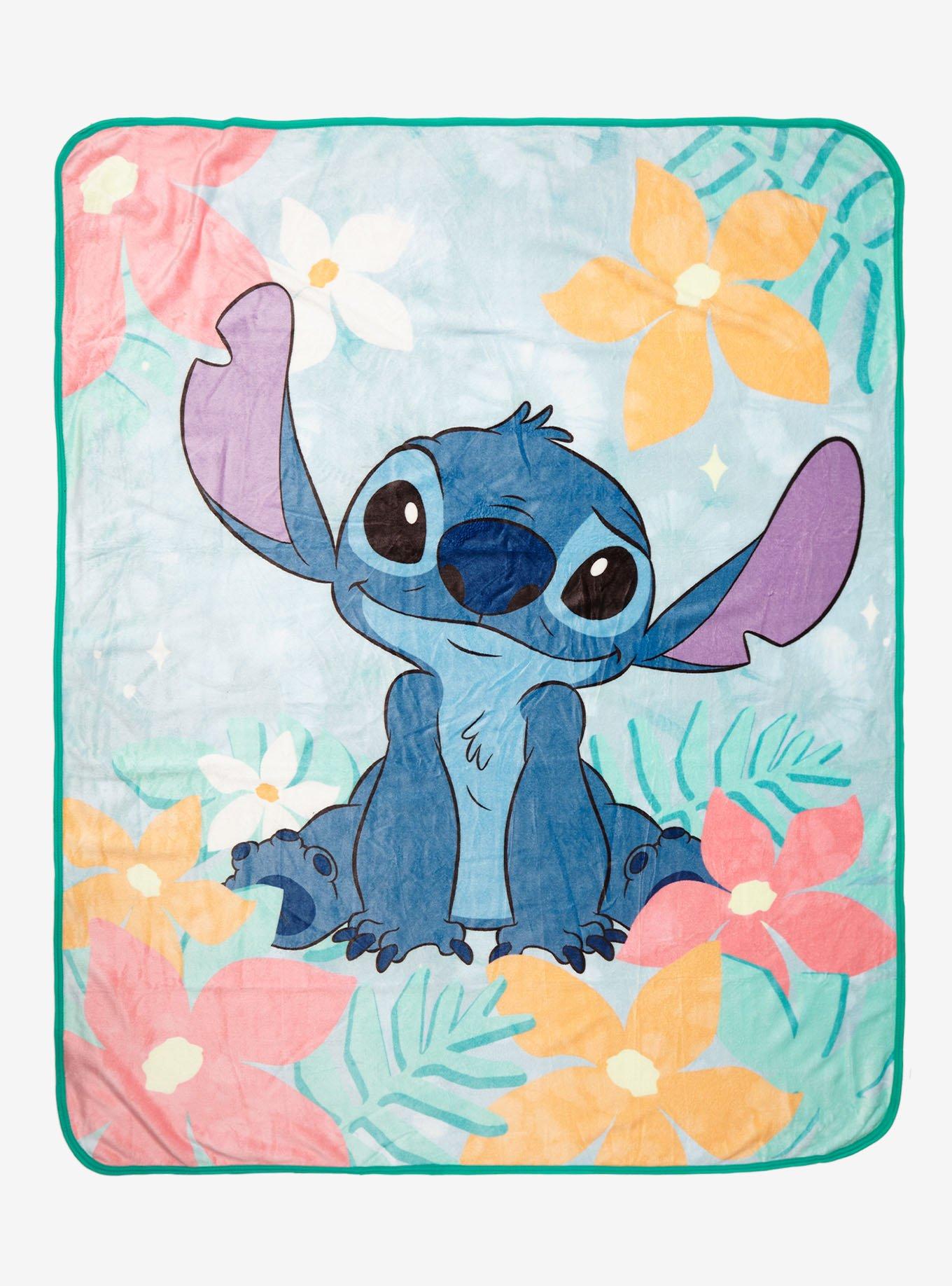 Disney Lilo & Stitch Floral Throw Blanket, , hi-res