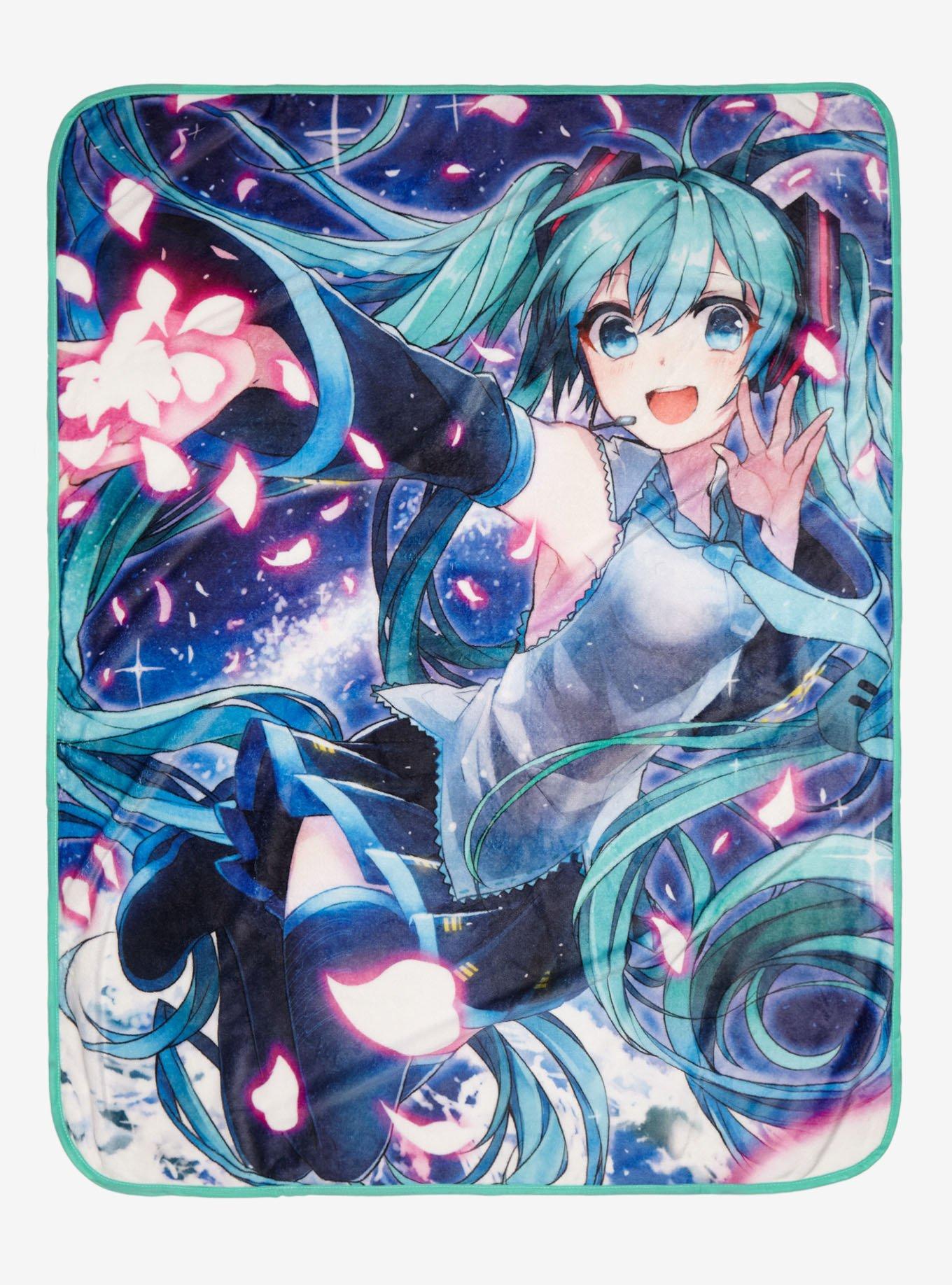 Hatsune Miku Performing Throw Blanket