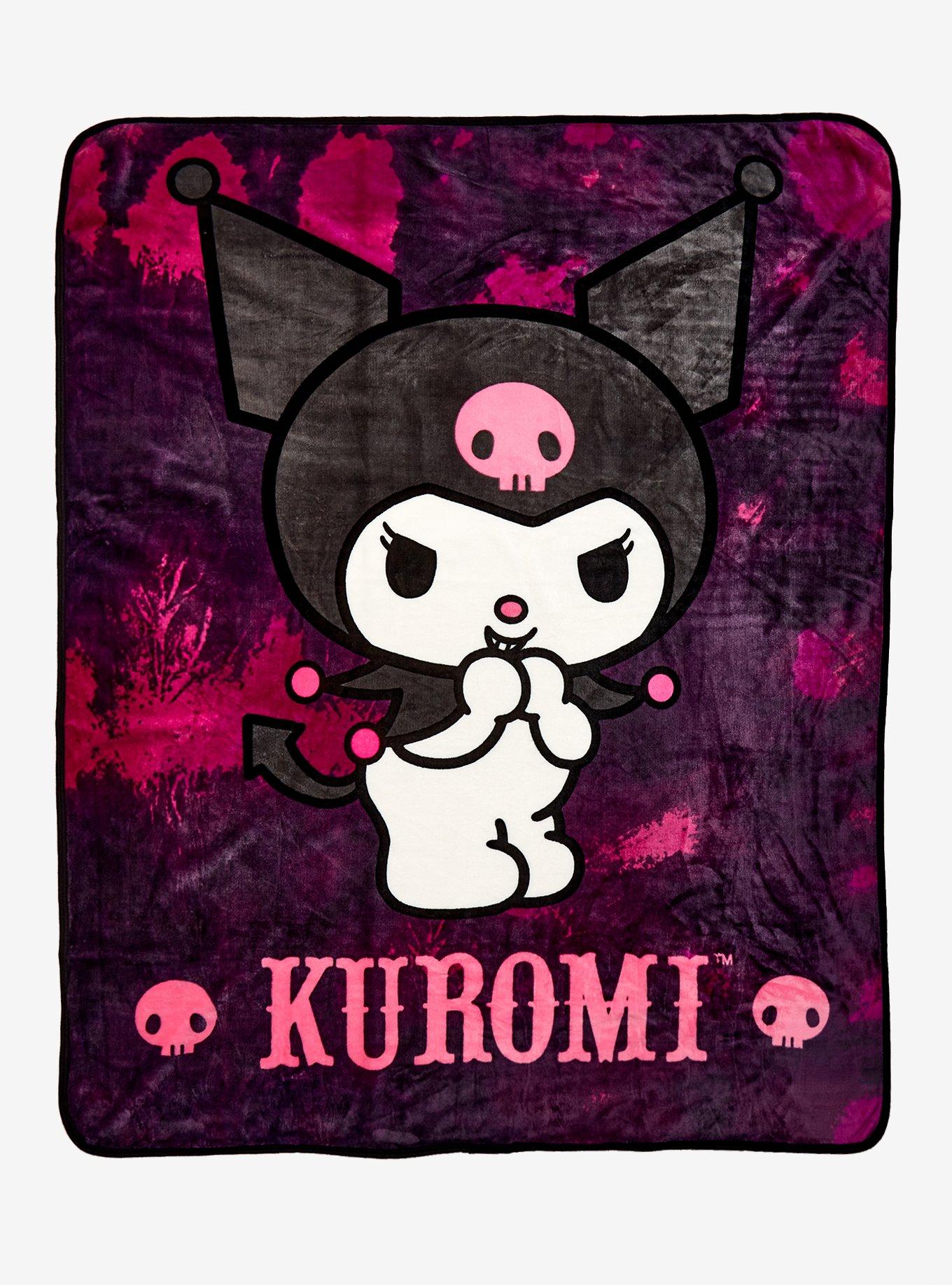 Kuromi Dark Wash Throw Blanket