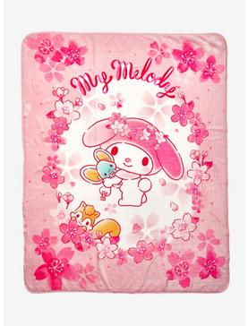 My Melody Cherry Blossoms Throw Blanket, , hi-res