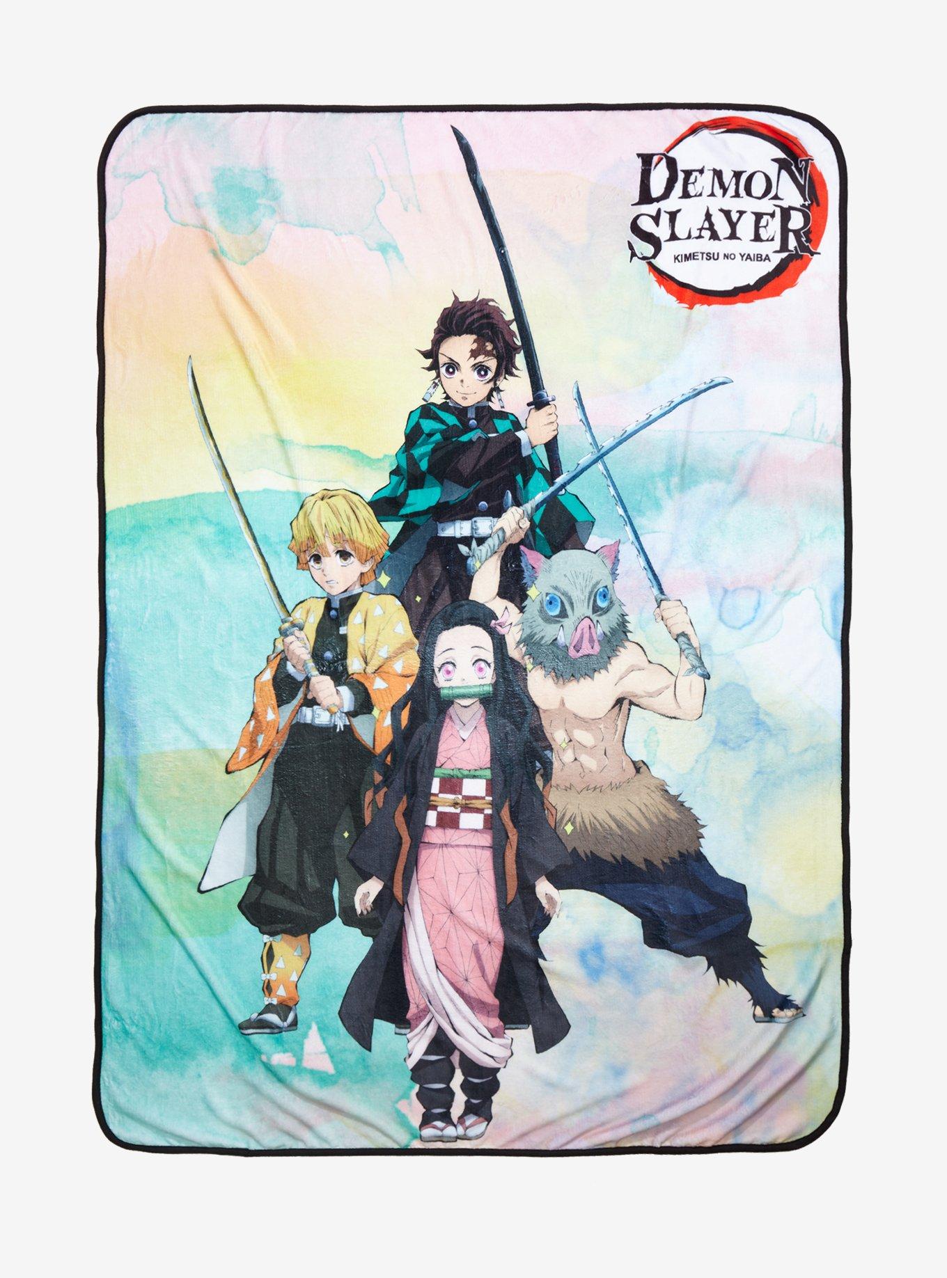 Kimetsu no Yaiba Anime Tanjiro Nezuko T-Shirt Fleece Blanket