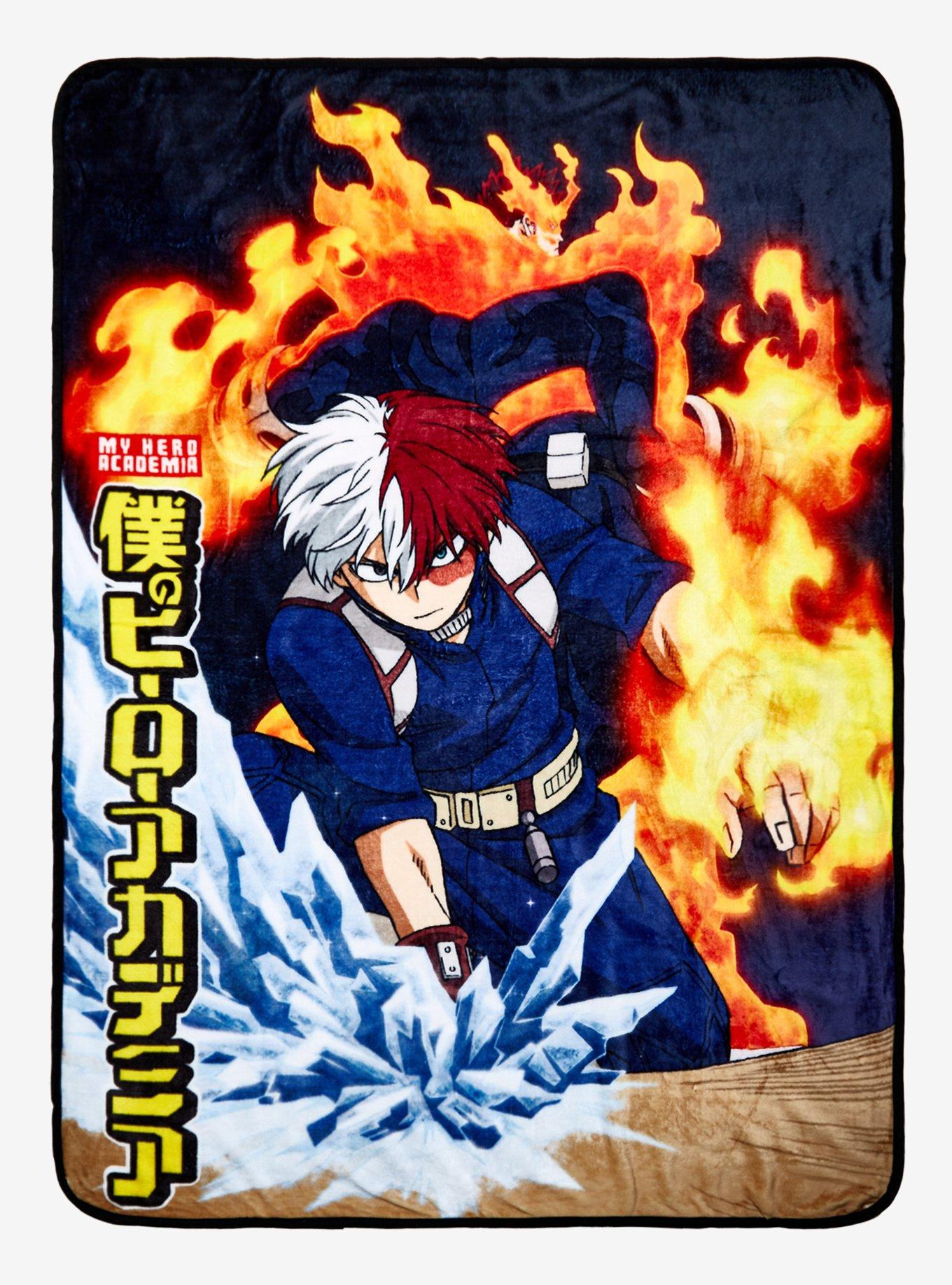 My Hero Academia Todoroki Flames Throw Blanket