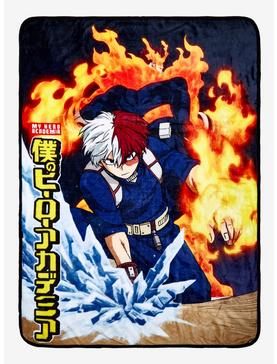 My Hero Academia Todoroki Flames Throw Blanket, , hi-res